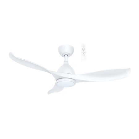 Scorpion DC 1320mm 3 ABS Blade WIFI & Remote Control Ceiling Fan with Variable Dim 20w CCT LED Light Matt White