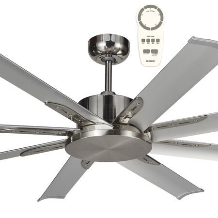 Albatross Mini DC 1650mm 65 8 Blade Remote Control Ceiling Fan Brushed Nickel
