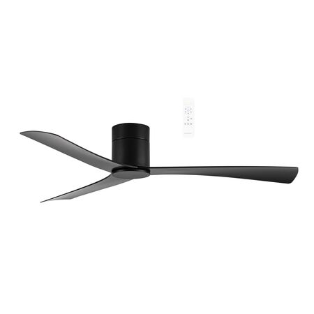 Metro DC Close to Ceiling 3 ABS Blade 1320mm Hugger  WIFI & Remote Control Ceiling Fan Matt Black