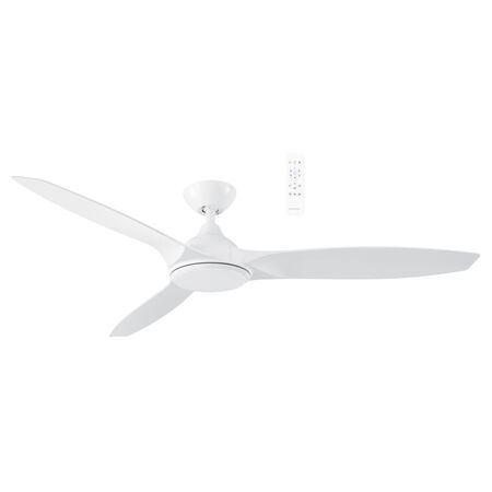 Newport DC 1420mm 3 ABS Blade WIFI & Remote Control Ceiling Fan with Variable Dim 18w CCT LED Light Matt White