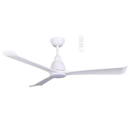 Polo DC 1320mm 3 ABS Blade WIFI & Remote Control Ceiling Fan with Variable Dim 15w CCT LED Light Matt White