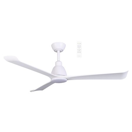 Polo DC 1320mm 3 ABS Blade WIFI & Remote Control Ceiling Fan with Variable Dim 15w CCT LED Light Matt White