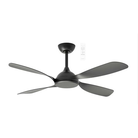 Hampton DC 1320mm 4 ABS Blade WIFI & Remote Control Ceiling Fan Only Matt Black
