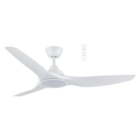 Impact DC 1320mm 3 ABS Blade WIFI & Remote Control Ceiling Fan with Variable Dim 20w CCT LED Light Matt White