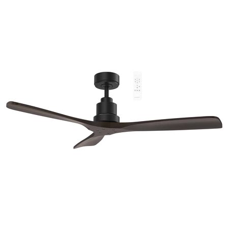 Mallorca Mini DC 1066mm 3 Timber Blade WIFI & Remote Control Ceiling Fan Only Matt Black/Walnut