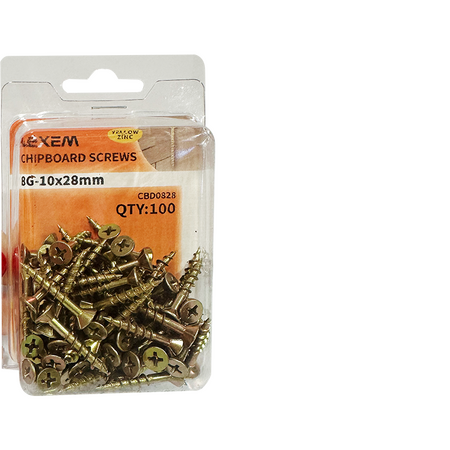 Chipboard Screws 8G-10x28mm Paper Box (1000pcs) - CBB0828