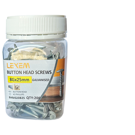 Button Head Screws 8-18x20mm JAR (200pcs) - BHMGJ0820