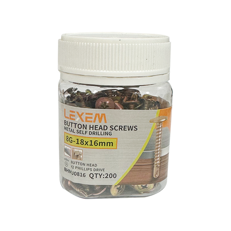 Button Head Screws 8-18x20mm JAR (200pcs) - BHMJ0820
