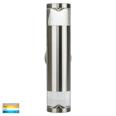 Highlite Titanium Aluminium TRI Colour Up & Down Wall Pillar Lights