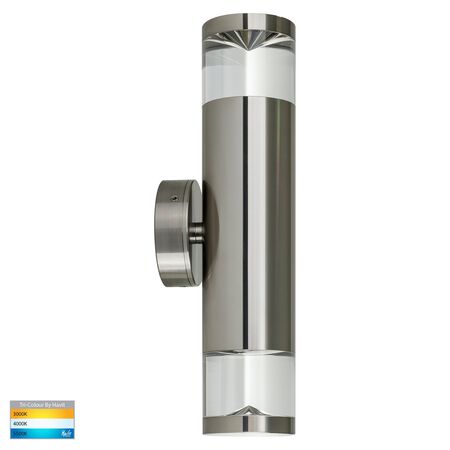 Highlite Titanium Aluminium TRI Colour Up & Down Wall Pillar Lights