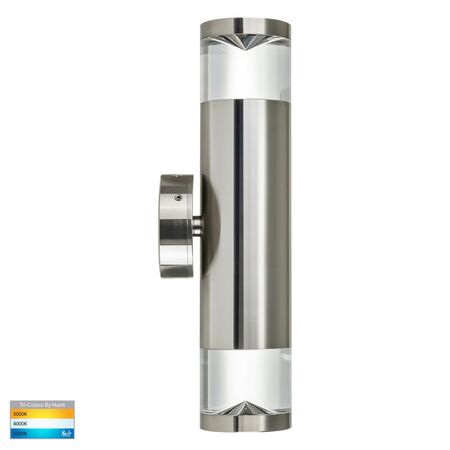 Highlite Titanium Aluminium TRI Colour Up & Down Wall Pillar Lights