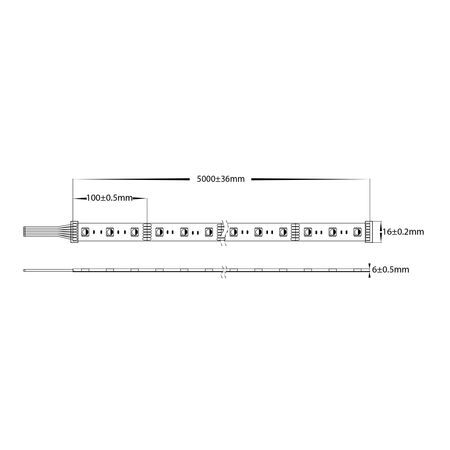 24w IP67 RGB + 3000k + 5500k LED Strip (RGBCW)