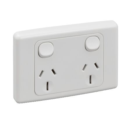 2000 Series
Twin Switch Socket Outlet
250V, 15A, 2 Pole | White Electric