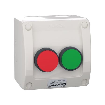 Weathershield
Switch
Push Button, 2-Gang, 3A, 240VAC, IP66 | Resistant Grey