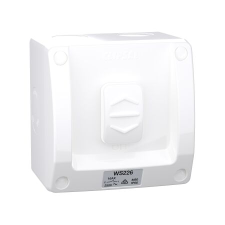 Weathershield
Switch
1-Gang, 16AX, 250VAC, IP66 | Resistant Grey