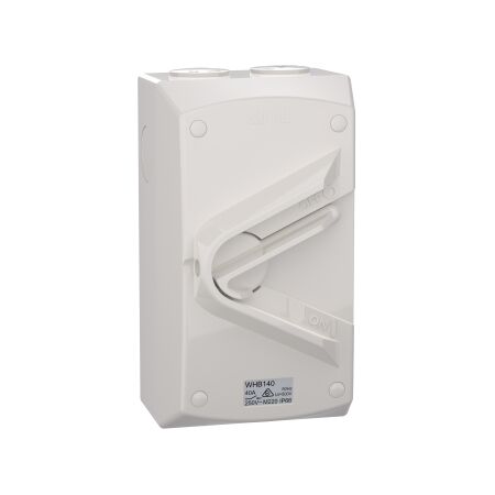 Weathershield
Switch
1-Gang, 1 Pole, 40A, 250VAC, IP66 | Resistant Grey
