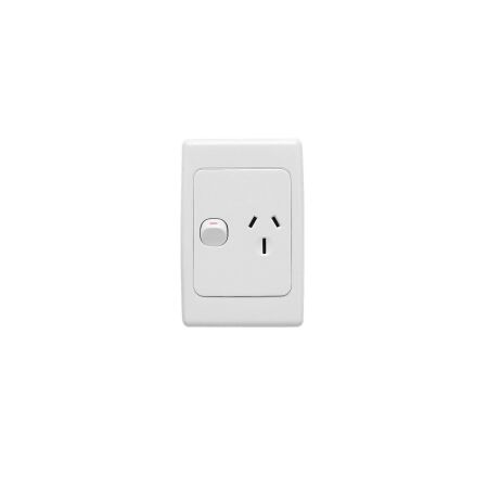 2000 Series
Single Switch Socket Outlet
250V, 15A, Vertical | White Electric