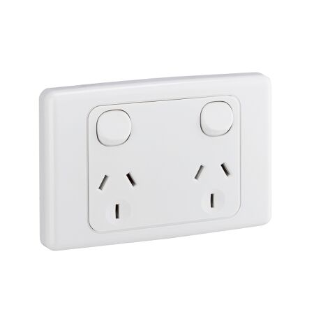 2000 Series
Twin Switch Socket Outlet
250V, 10A, 2 Pole | White Electric