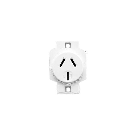 Standard Series, Automatic Single Switch Socket Outlet, 250VAC, 20A, 2 Pole, Less Bracket
White Electric