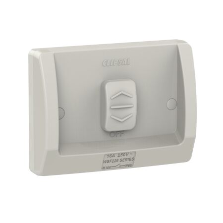Weathershield
Switch
Flush, 1-Gang, 16AX, 250VAC, IP66 | Resistant Grey