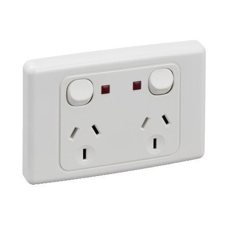2000 Series
Twin Switch Socket Outlet
250V, 10A, Indicator | White Electric