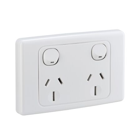 2000 Series
Twin Switch Socket Outlet
250V, 15A | White Electric