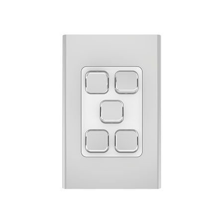 Clipsal Iconic
Styl Switch Plate Skin
Vertical/Horizontal, 5 Gang | Crowne