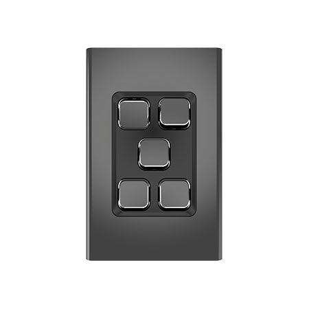 Clipsal Iconic
Styl Switch Plate Skin
Vertical/Horizontal, 5 Gang | Crowne