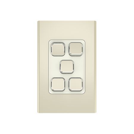 Clipsal Iconic
Styl Switch Plate Skin
Vertical/Horizontal, 5 Gang | Crowne