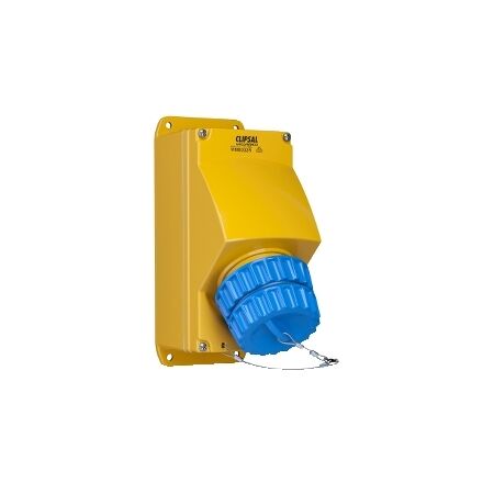 Metal Clad, Appliance Inlet, 2 Gang, 32A, 500V, 5 Round Pins, Cast Aluminium