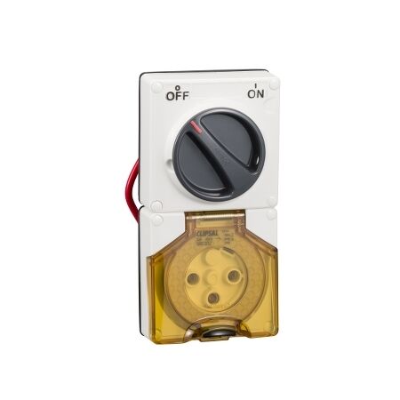 Clipsal - 56 Series, Switched Socket, Surface IP66 3 PIN 32A Less Enclosure
Grey