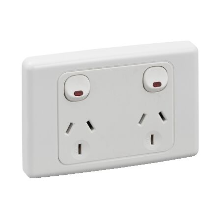 2000 Series
Twin Switch Socket Outlet
250V, 10A, 2 Pole | White Electric