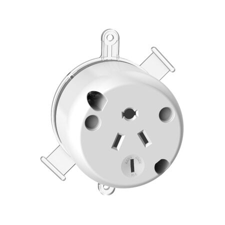 Standard Series, Single Switch Socket Outlet, 250/440VAC, 10A, 4 Pin
White Electric
