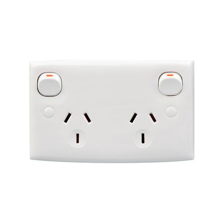 Standard Series, Twin Switch Socket Outlet, 250V, 10A, Standard Size, 2 Pole
White Electric