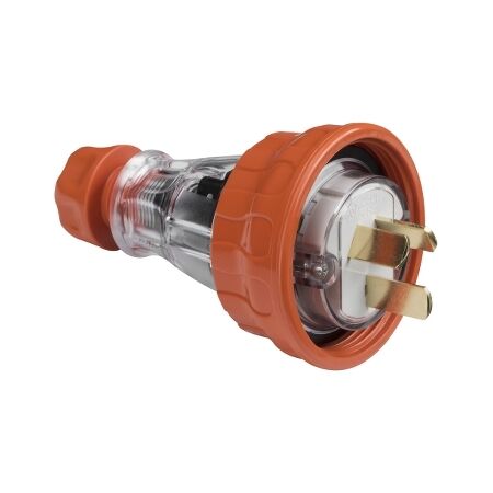 Clipsal - 56 Series, Straight Plug, IP66, 250V 20A - 3 Flat Pins
Electric Orange