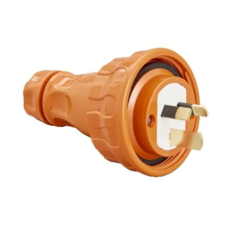 Clipsal - 56 Series, Plug Top, Straight, 3 Flat PIN, 15A, 250V, IP66
Electric Orange