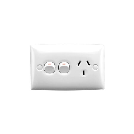 Standard Series, Single Switch Socket Outlet, 250V, 10A, Standard Size, Removable Extra Switch
White Electric