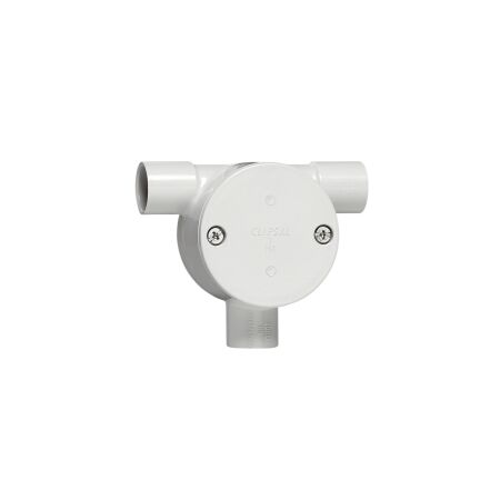 Clipsal - Cable Management, Tangential Junction Box, 20mm I.D, 3 Way Entry, T-type
Grey