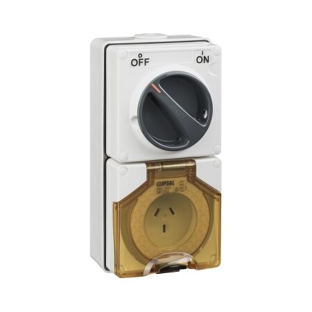 Clipsal - 56 Series, Switched Socket Outlet, 250V, 10A, 3 Flat Pin
Chemical Grey