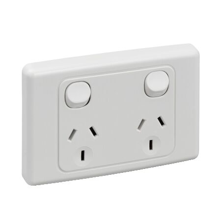 2000 Series
Twin Switch Socket Outlet
250V, 10A, Safety Shutter | White Electric