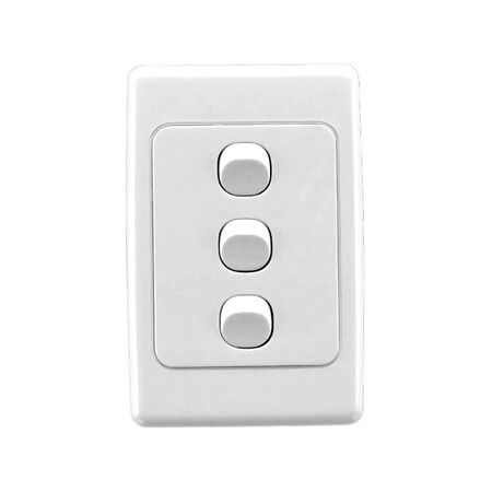 2000 Series
Flush Switch
3 Gang, 250VAC, 10A, Standard, Vertical | White Electric
