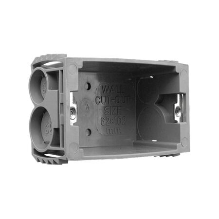 Clipsal - Mounting Accessories, Wall Boxes Plastic, 1 Gang with Sliding Nuts