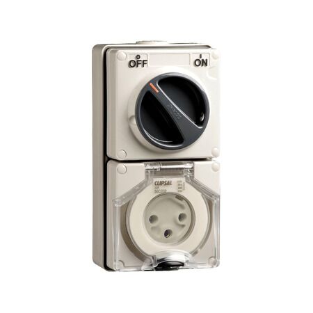 Clipsal - 56 Series, Switched Socket Outlet, 250V, 32A, 3 Round PIN, IP66, 1 Pole
Chemical Grey