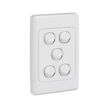 2000 Series
Flush Switch
5 Gang, 250VAC, 10A, Standard, Vertical | White Electric
