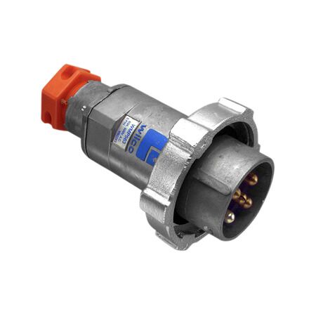 Metal Clad, Plug, Aluminium, Multi Phase, 500V, 63A, 5 Round Pin