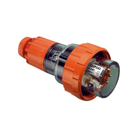 Clipsal - 56 Series, Straight Plug, IP66, 500V 10A - 6 Round Pins
Electric Orange