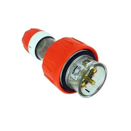 Clipsal - 56 Series, Straight Plug, IP66, 500V 20A - 4 Round Pins
Electric Orange