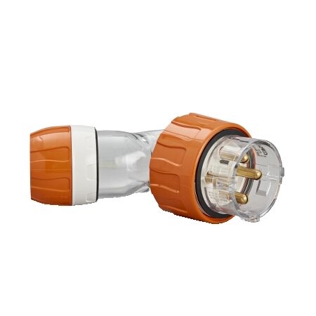 Clipsal - 56 Series, Angled Plug, IP66, 500V 40A - 4 Round Pins
Electric Orange