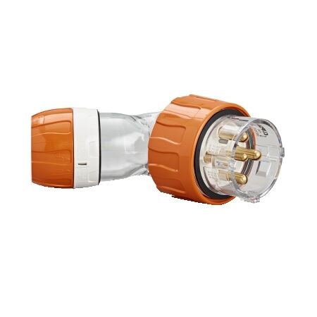 Clipsal - 56 Series, Angled Plug, IP66, 500V 40A - 5 Round Pins
Electric Orange