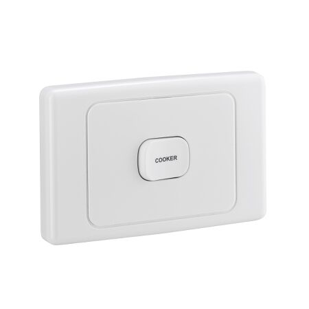 2000 Series, Switch Mechanism, 250V 32A Double Pole Horizontal Marked COOKER - White Electric